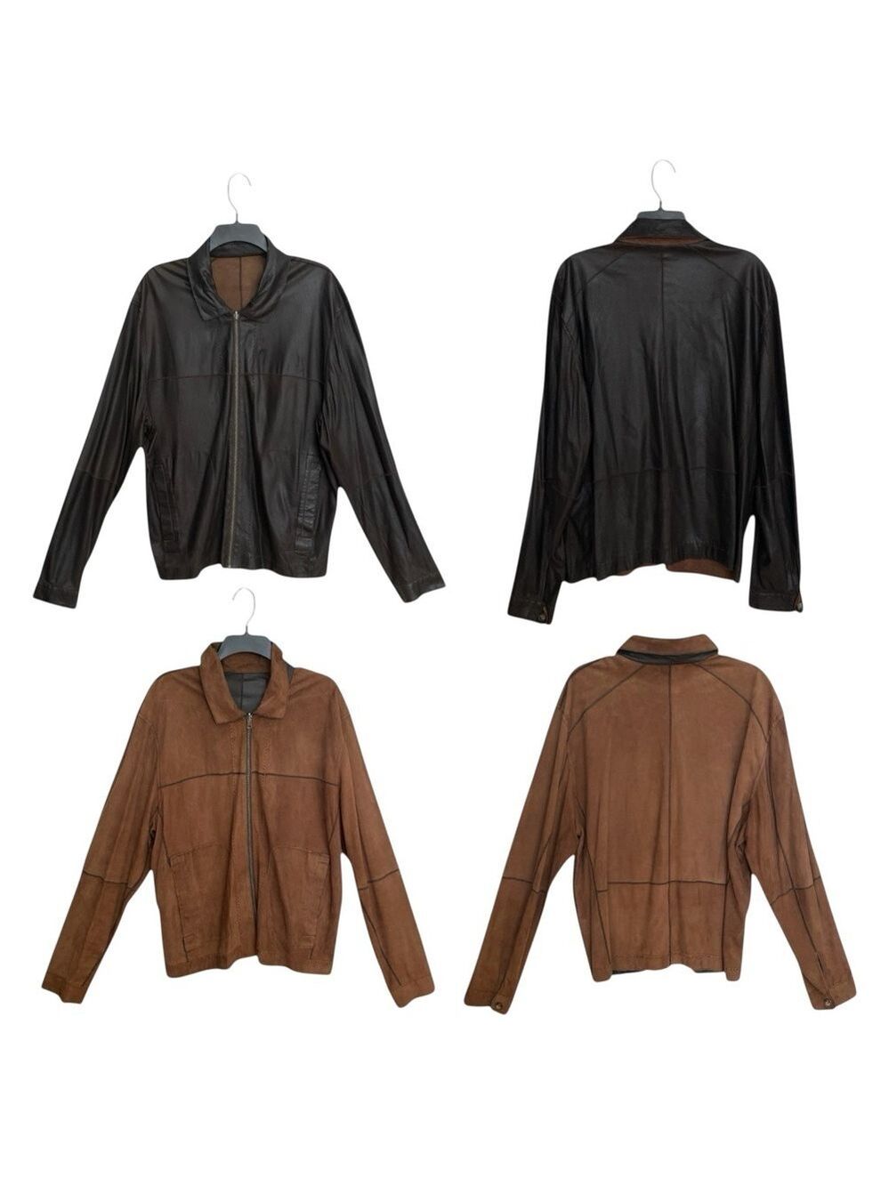 Missani Le Collezioni Reversible Lambskin Leather & Suede Jacket Men’s XL